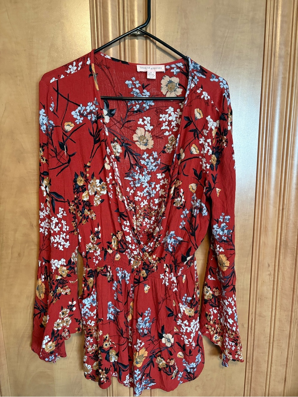 Band of Gypsies Red Floral Top